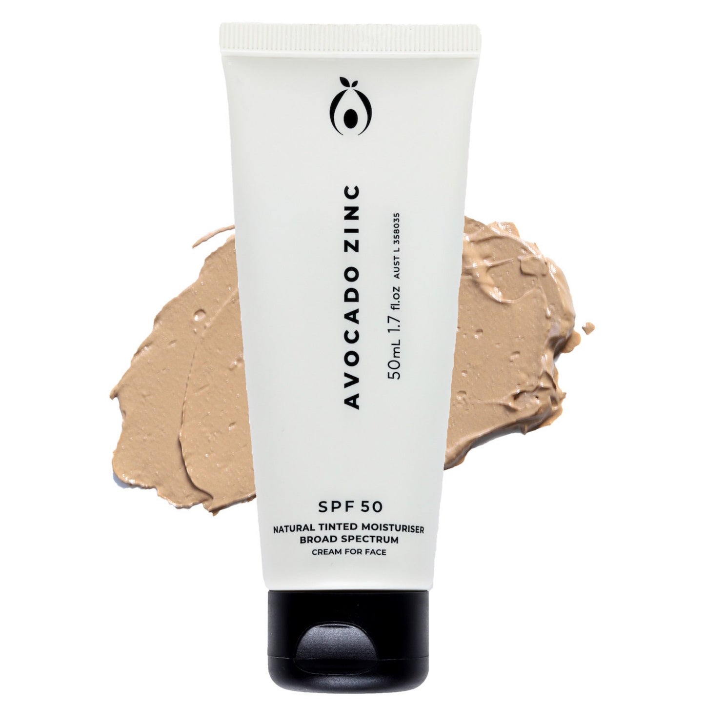 Avocado Zinc SPF 50 Natural Tinted Moisturiser - The Slow ClinicSunscreen