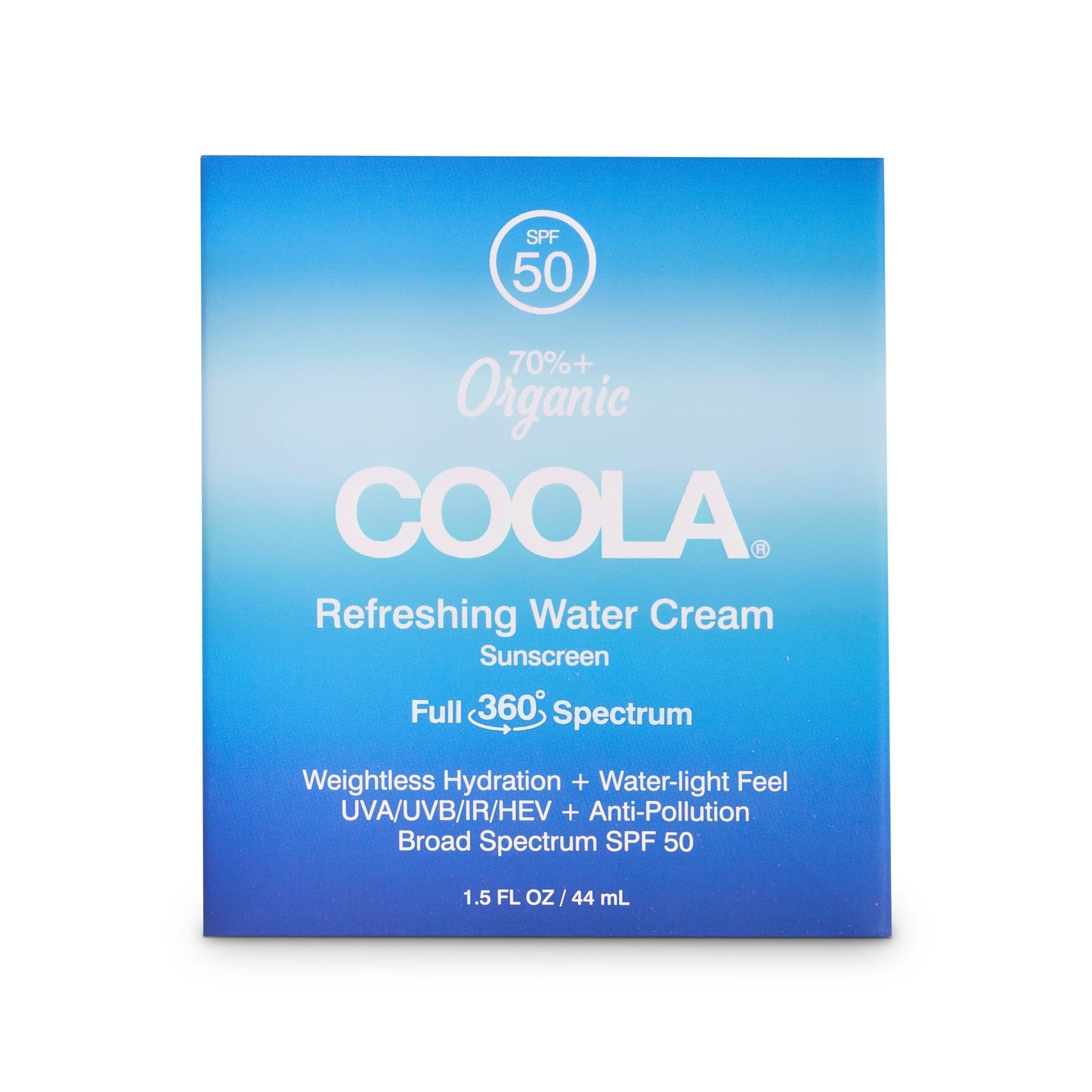 Coola Full Spectrum 360 Refreshing Water Cream Organic Face Sunscreen SPF50 - The SlowSunscreen