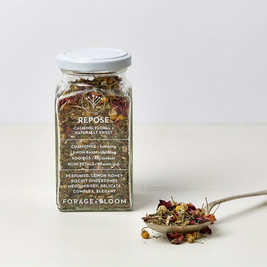 Forage + Bloom Herbal Tea - Repose 40g Jar - The SlowTea & Infusions